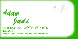 adam jadi business card